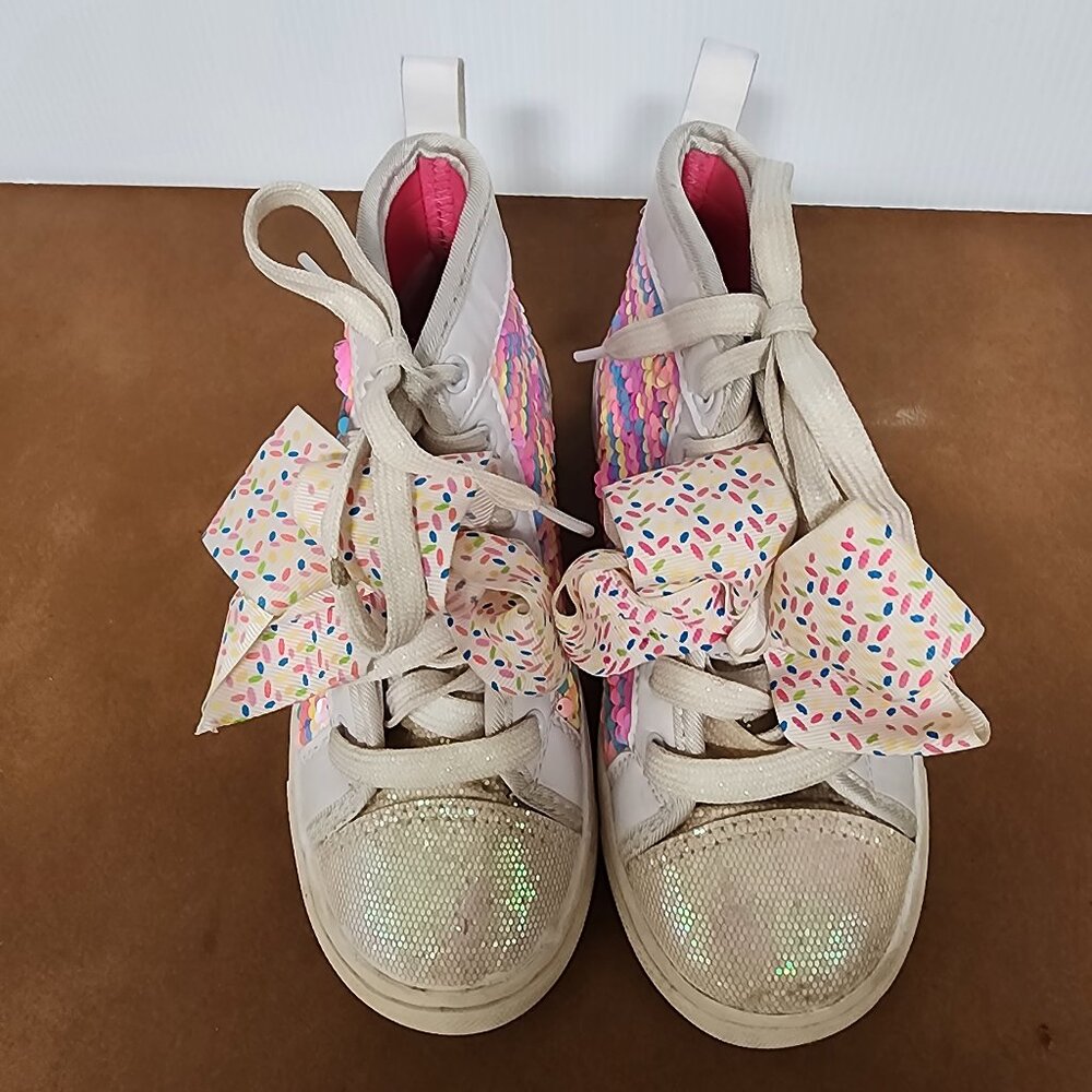 Jojo Swia Nickledeon HiTop Sneakers Little Girls 13 Bow & Sequins Rainbow